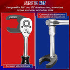 15pc Metric Crowfoot Wrench Set 3/8" & 1/2" Drive 8–24mm Crowfoot Wrench Set Richie's