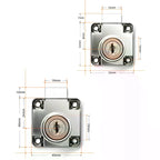 HUXUAN Drawer Cabinet Cam Lock with 2 Keys – Stainless Steel Cabinet Cam Lock Richie's