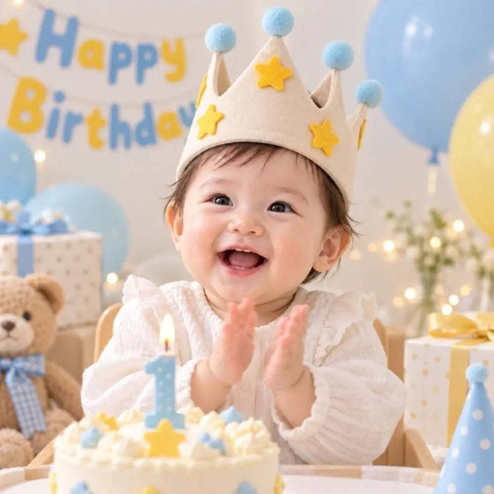 Felt Party Crown Hat – Kids Birthday Princess Photo Prop Party Crown Hat Richie's