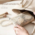 Lace Cosmetic Pouch Pearl Chain Makeup Travel Bag Organizer Cosmetic Travel Pouch Richie's