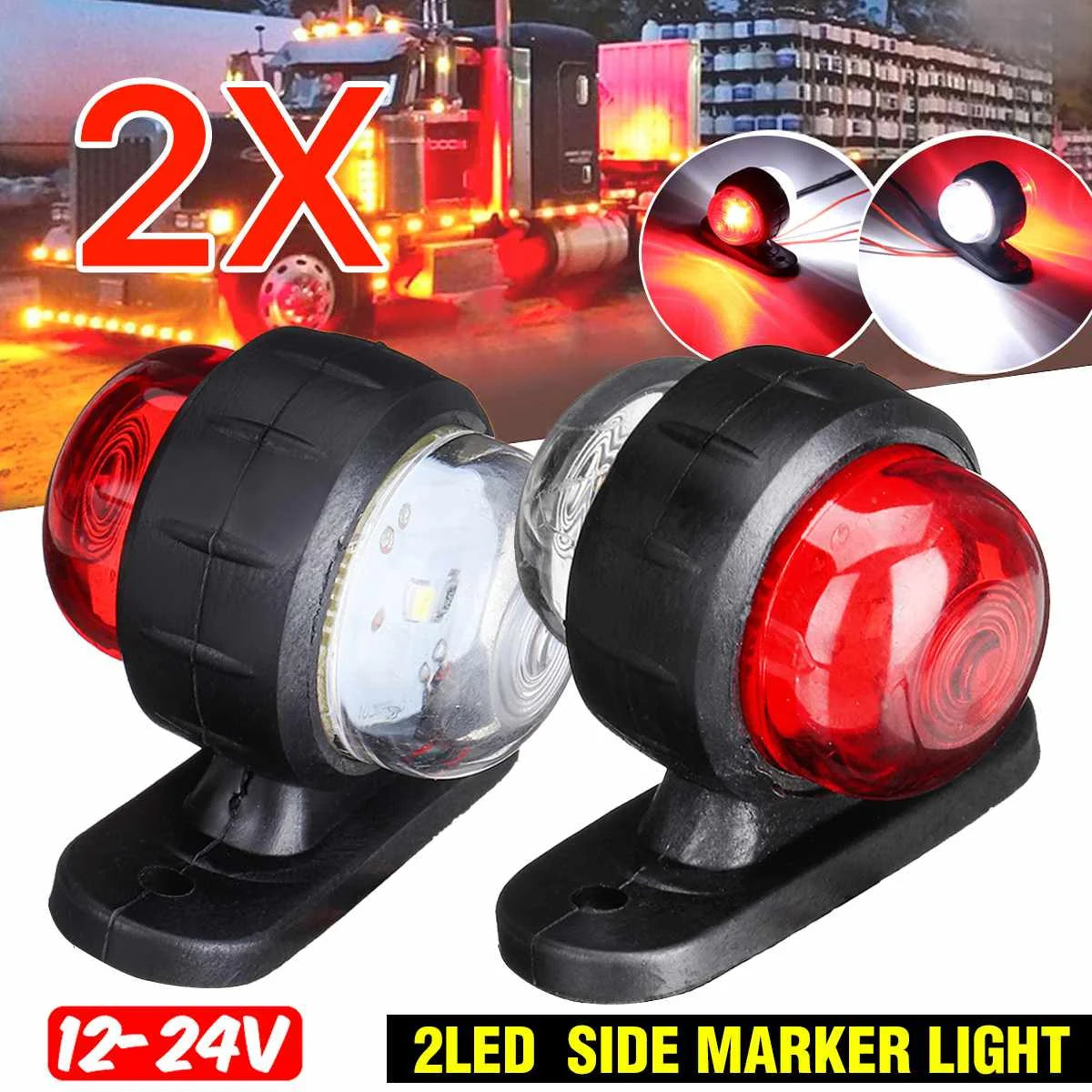 LED Side Marker Lights 12V 24V Truck Trailer Clearance Lamps LED Marker Lights Richie's