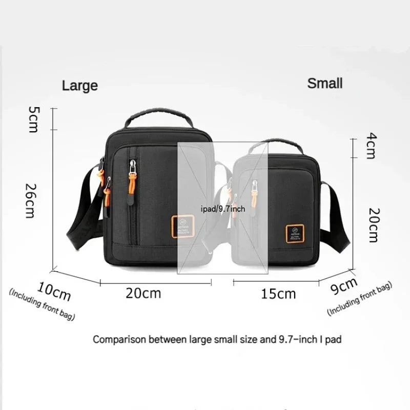 Men's Nylon Crossbody Messenger Bag – Casual Shoulder Handbag Men's Crossbody Bag Richie's