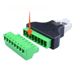 RJ45 to 8-Pin Screw Terminal Block Connector for CCTV DVR Network Terminal Adapter Richie's