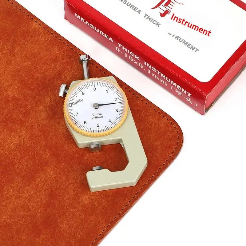 Handheld Leather Thickness Gauge 0–10mm | 0.1mm Dial Precision Thickness Gauge Richie's
