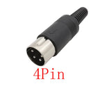 DIN 3 4 5 6 8 Pin Male Plug Female Socket Connector 2Pcs DIN Connector Richie's 4Pin-J-2Pcs
