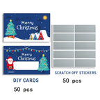50-Pack Christmas Scratch Cards – Santa Holiday Party Favors Holiday Scratch Cards Richie's 50 packs Style 1