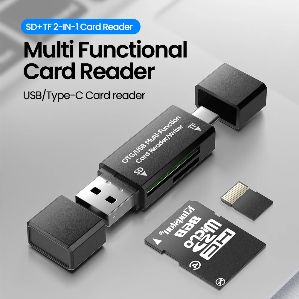2-in-1 USB Type-C OTG SD TF Card Reader Adapter + Micro USB OTG Card Reader Richie's