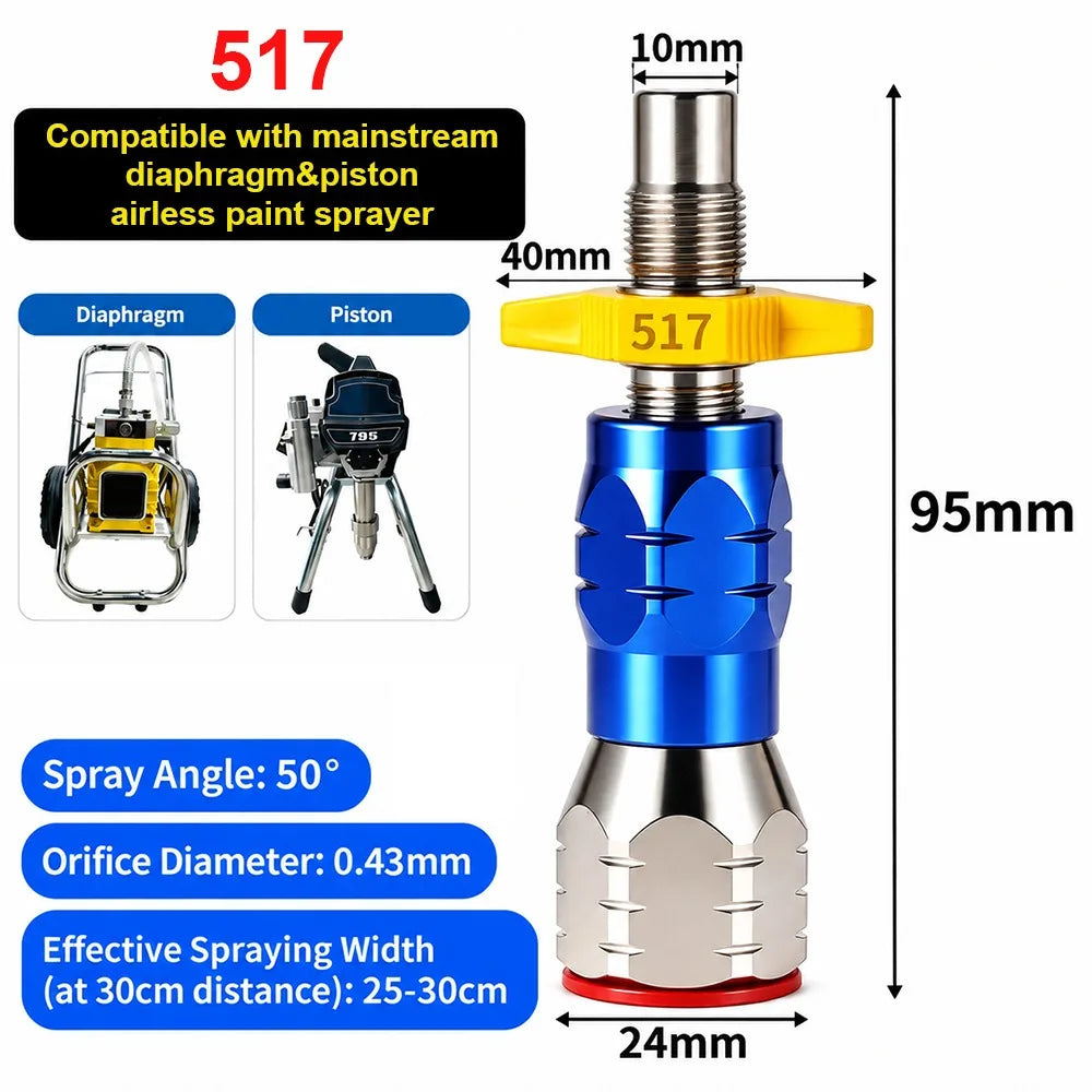 Stainless Steel Quick Connect Airless Paint Sprayer Nozzle Tip Paint Sprayer Nozzle Richie's 517
