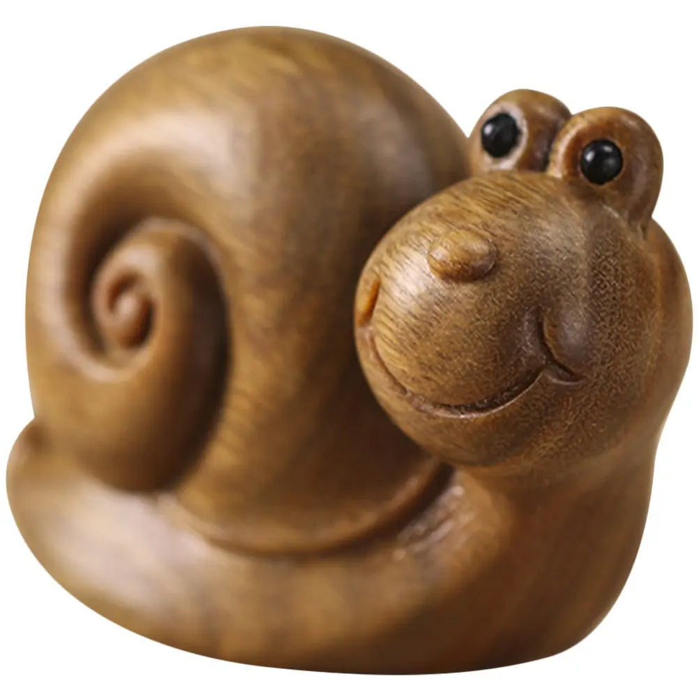 Wooden Snail Ornament – Rustic Farmhouse Desktop Figurine Wood Figurine Ornament Richie's Default Title