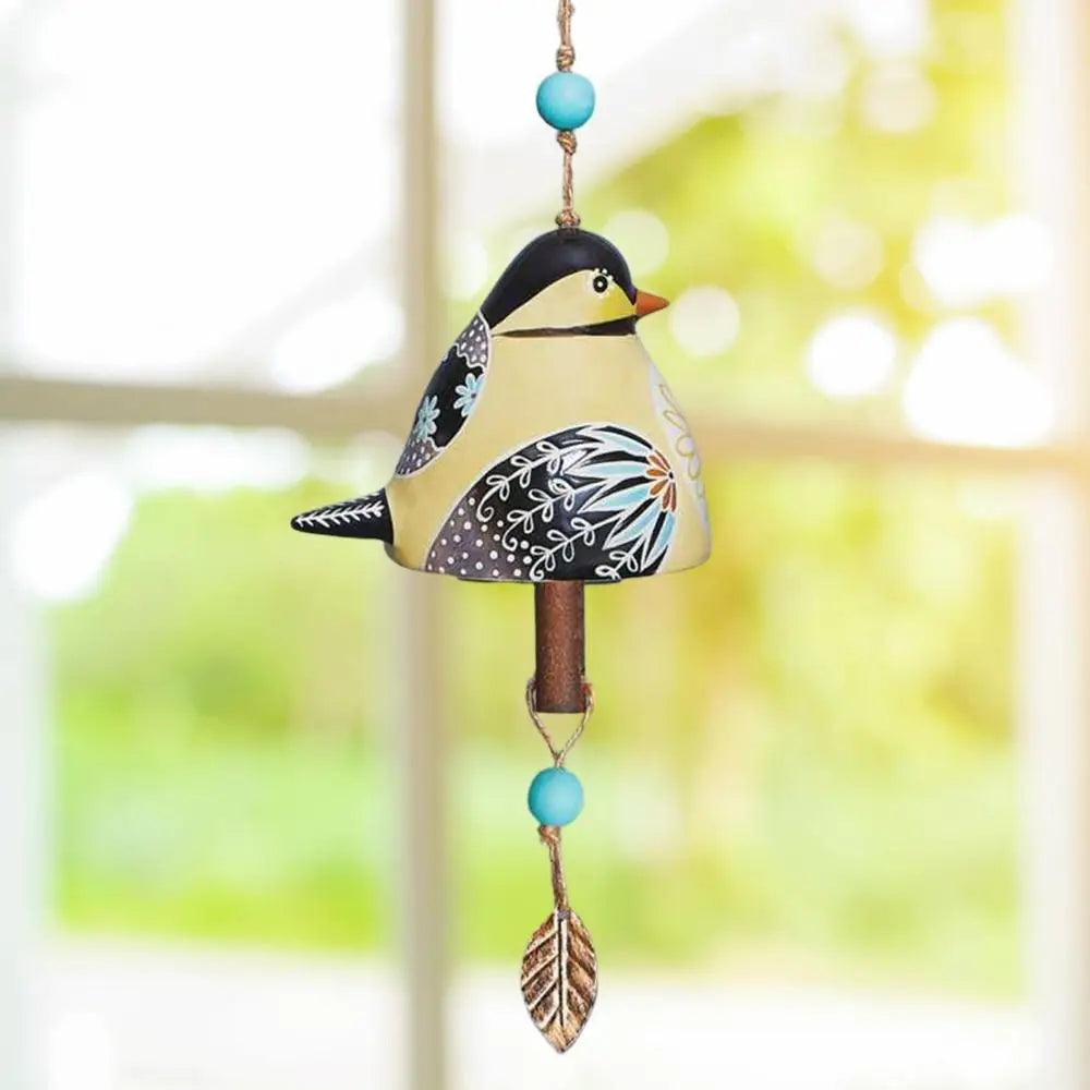 Resin Bird Wind Chime Hand Painted Outdoor Hanging Ornament Wind Chime Richie's