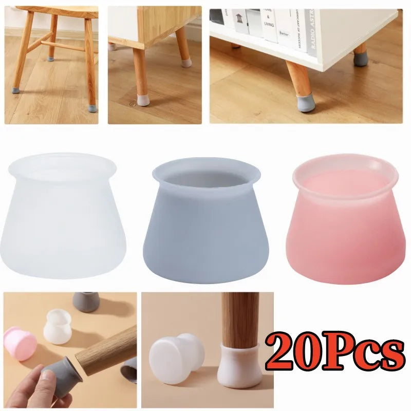 20Pcs Silicone Chair Leg Caps – Non-Slip Furniture Feet Covers Furniture Leg Caps Richie's