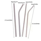 Pure Titanium Reusable Drinking Straws with Cleaning Brush Titanium Drinking Straws Richie's