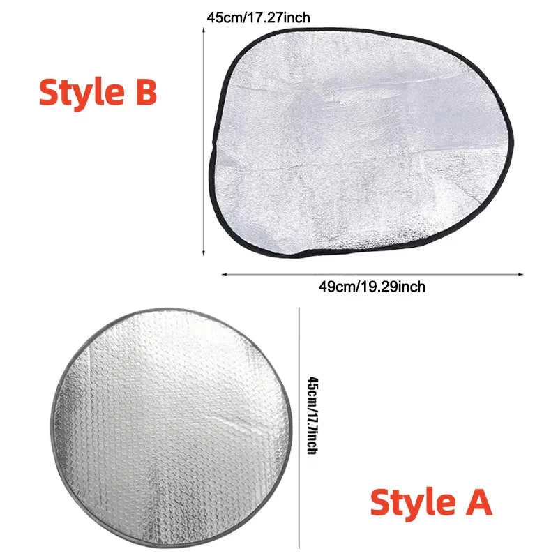 Foldable Car Steering Wheel Sun Shade Silver UV Protector Steering Wheel Sunshade Richie's