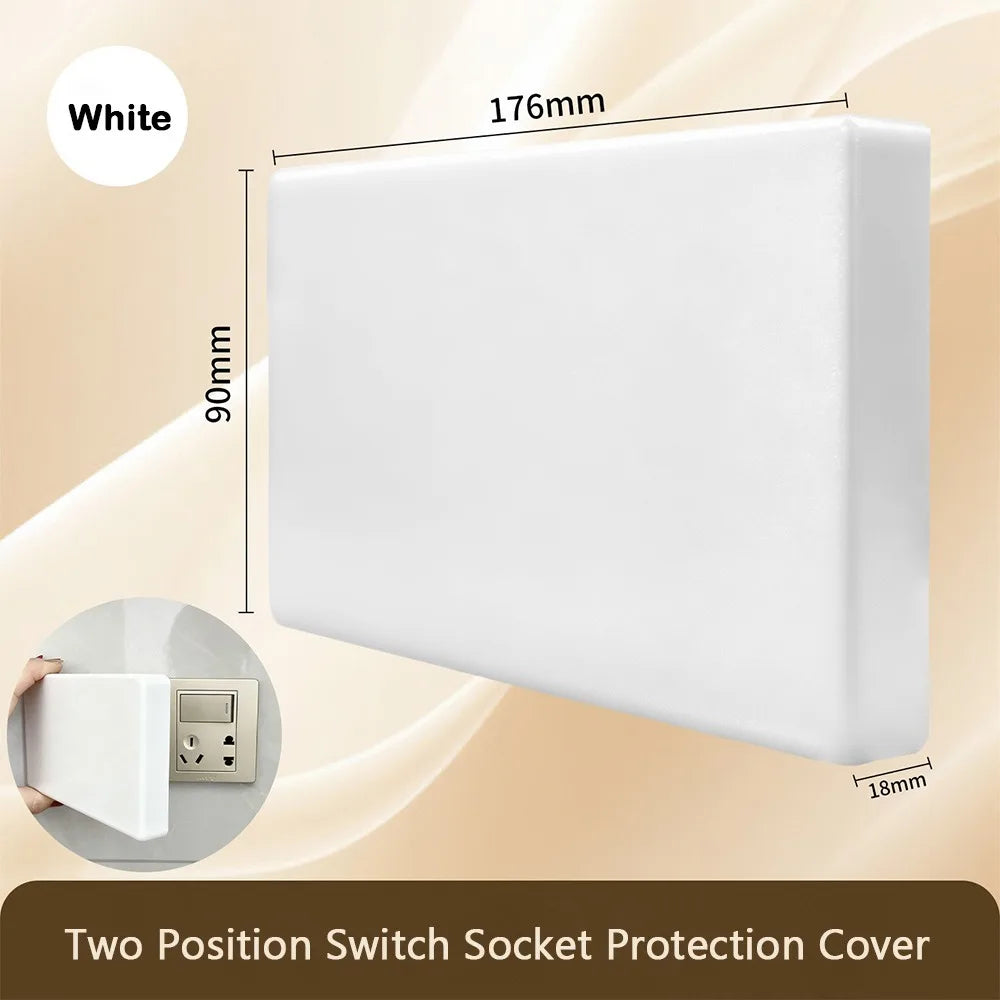 ABS Switch Socket Cover 176×90mm Decorative Panel Plate Switch Socket Cover Richie's White