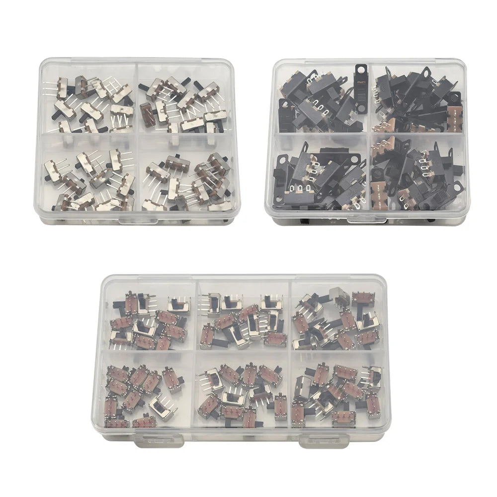 Mini Slide Switch Kit 3-Pin SPDT DIP PCB Toggle 40–100pcs Slide Switch Kit Richie's