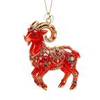 Acrylic Goat Christmas Ornament – Rhinestone Hanging Pendant Christmas Tree Ornament Richie's 9
