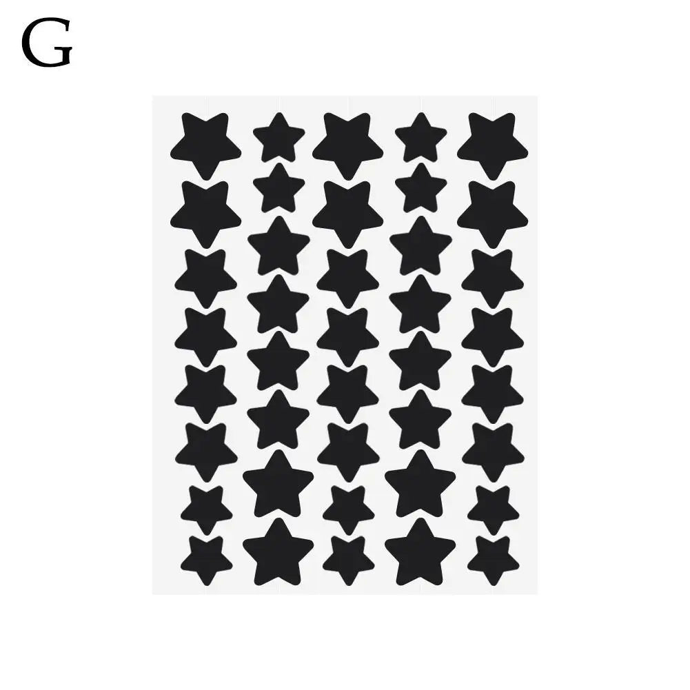 40pcs Star-Shaped Hydrocolloid Pimple Patches – Colorful Cover Pimple Patches Richie's black 40pcs