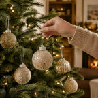 Sequin Christmas Bauble Shatterproof Hollow Plastic Xmas Ornament Christmas Ornament Richie's