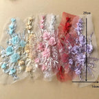 3D Sequined Flower Embroidery Patch – DIY Floral Lace Applique Embroidery Applique Patch Richie's