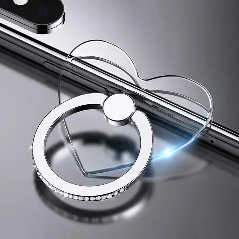 Transparent Diamond Ring Phone Holder – Rotatable Finger Grip Phone Ring Holder Richie's