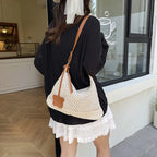 Women's Woven Straw Crossbody Bag – Summer Beach Shoulder Purse Woven Crossbody Bag Richie's