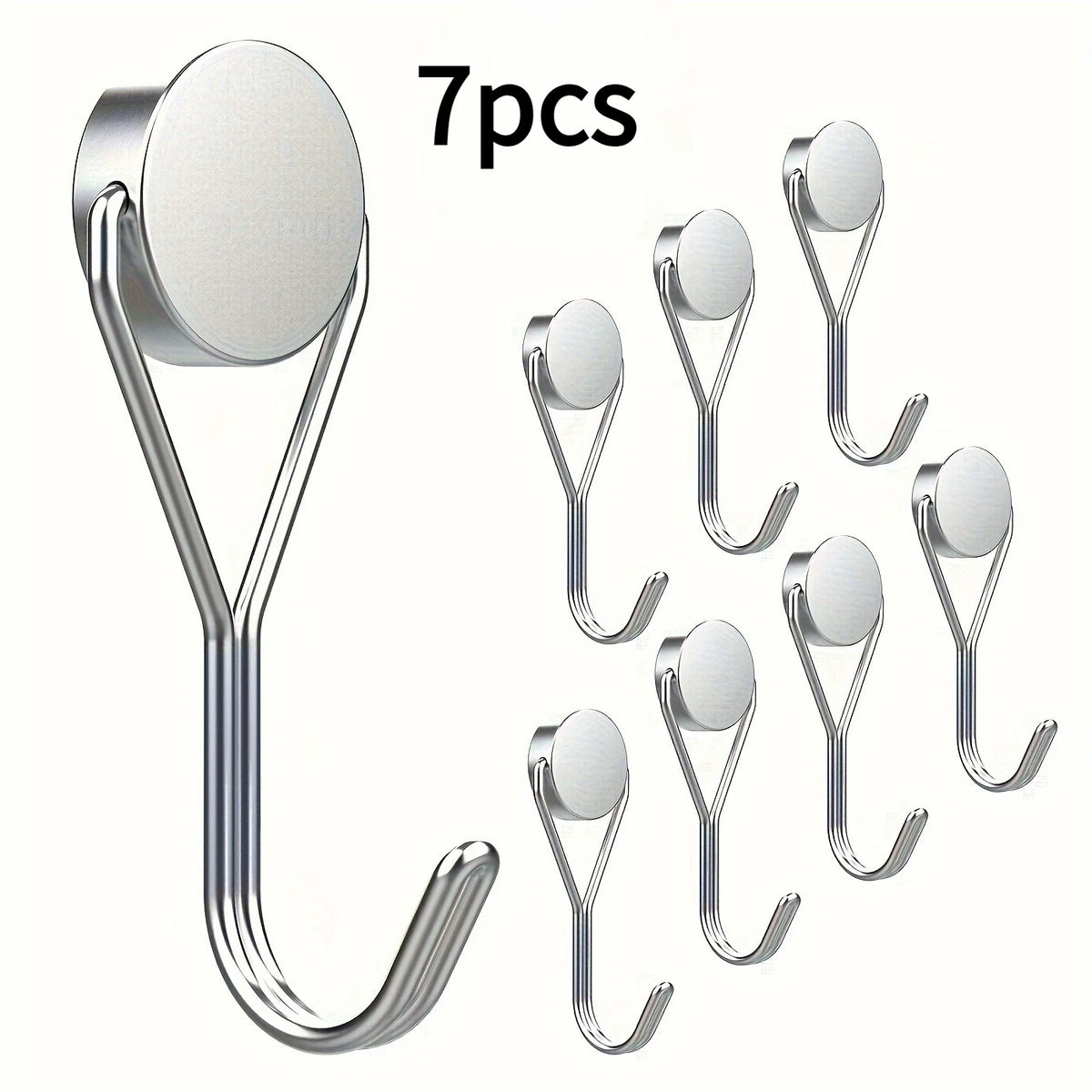 7-Pack Heavy Duty Magnetic Swivel Hooks – Fridge, Cruise & Grill Magnetic Swivel Hooks Richie's Silvery-7pcs