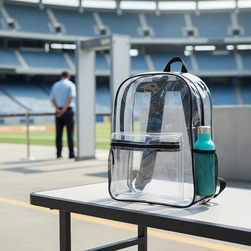 Clear PVC Transparent Backpack – Stadium Approved & Waterproof Transparent Backpack Richie's