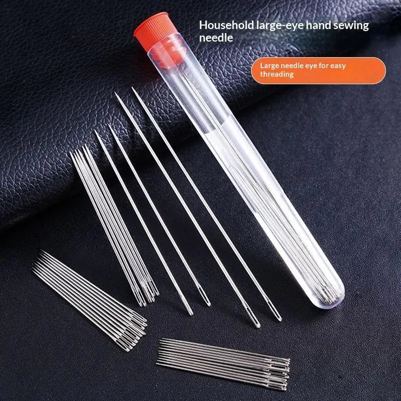 Stainless Steel Sewing Needle Set with Threader & Storage Tube Sewing Needle Kit Richie's