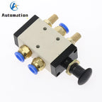 4R210-08 Manual Air Valve 1/4" 5-Port 2-Position + Fittings Pneumatic Control Valve Richie's