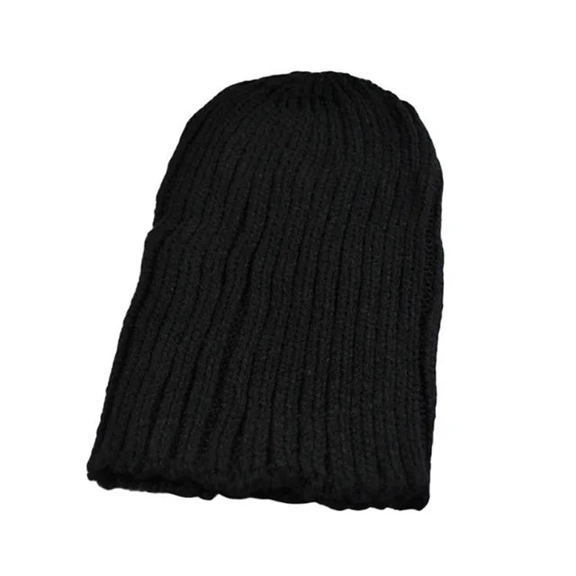Unisex Knitted Winter Beanie Hat – Warm Casual Skull Cap Knitted Beanie Hat Richie's black