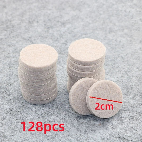 Felt Chair Leg Pads 5mm Self-Adhesive Floor Scratch Protectors Furniture Leg Pads Richie's Grey Round 2cm128pcs