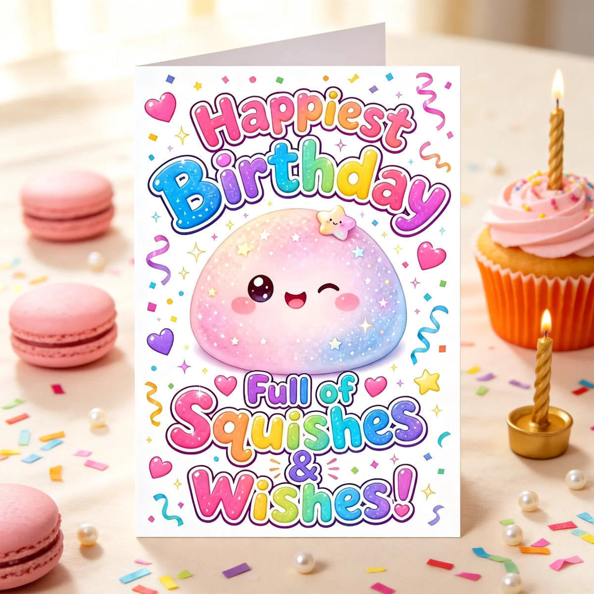 Cute Baozi Birthday Card with Envelope | Cartoon Greeting Card Birthday Greeting Card Richie's