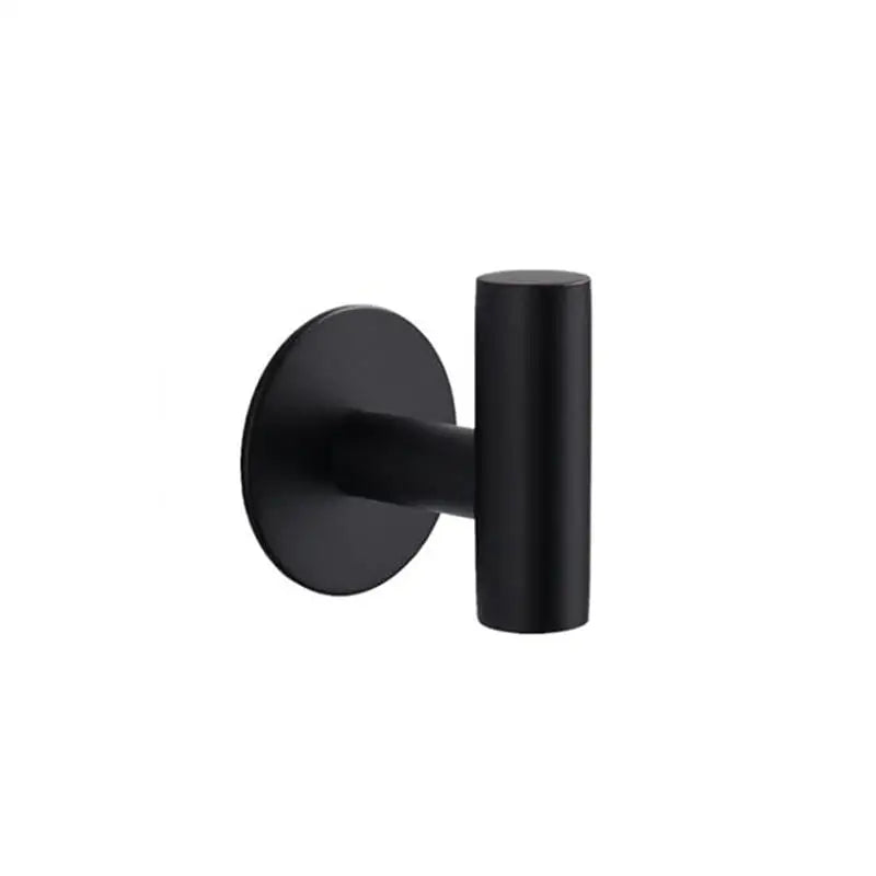 Stainless Steel Adhesive Wall Hooks Rustproof Punch-Free Hanger Adhesive Wall Hooks Richie's black A