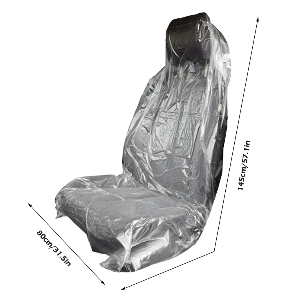 Disposable Clear Plastic Car Seat Covers 20/60 Pcs Waterproof Car Seat Cover Richie's