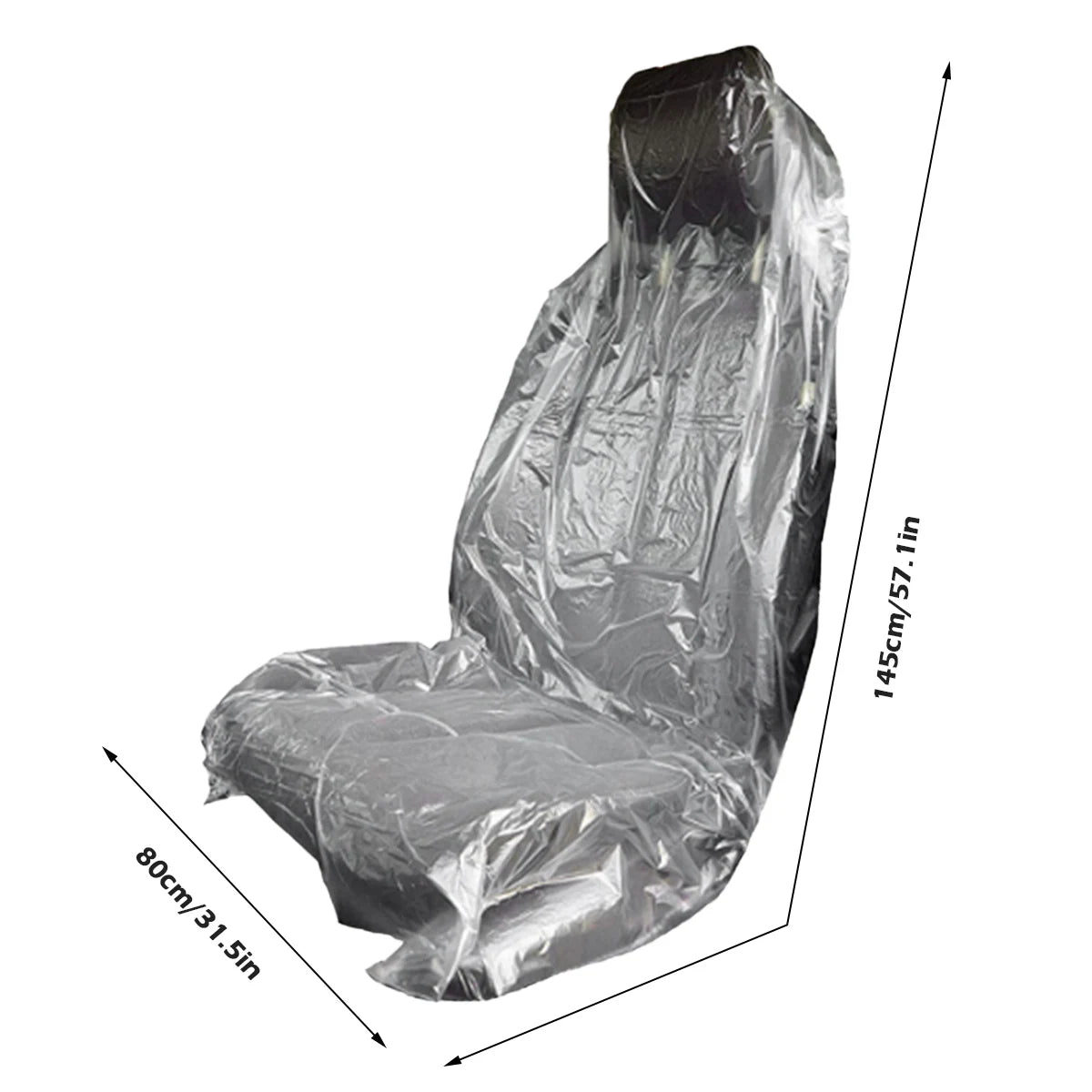 Disposable Clear Plastic Car Seat Covers 20/60 Pcs Waterproof Car Seat Cover Richie's
