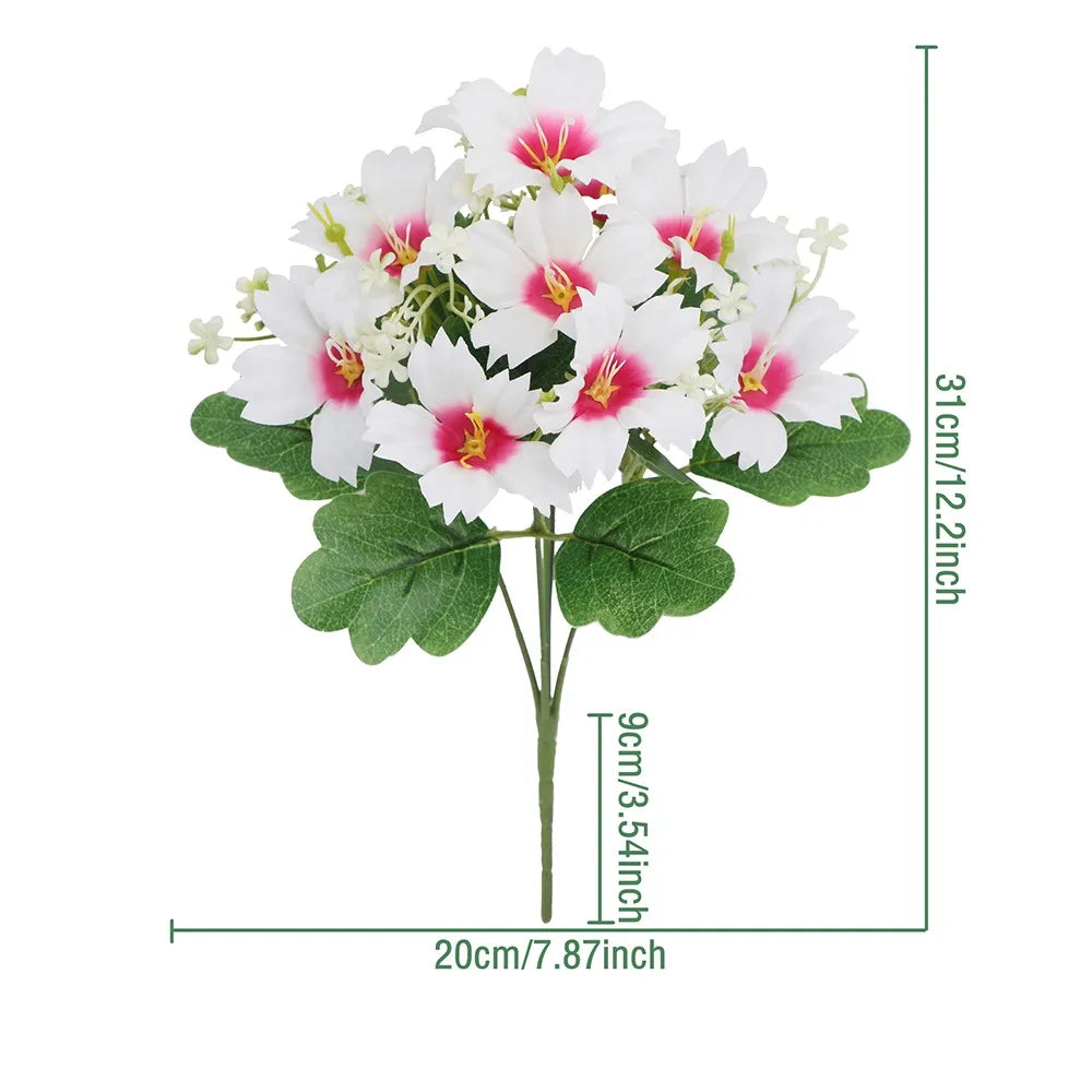 UV Resistant Artificial Trumpet Flower Bouquet | Home Decor Artificial Flower Bouquet Richie's Pink