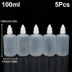 5-Pack Refillable Squeeze Dropper Bottles 3–100ml | Oil, Paint & Ink Squeeze Dropper Bottles Richie's 100ml