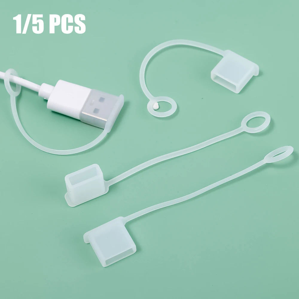USB-A Silicone Dust Cover Caps with Strap – 5-Pack USB Dust Cover Richie's