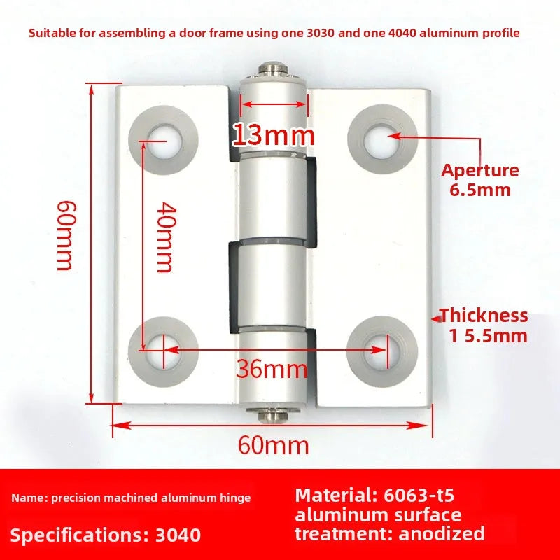 Aluminum Gun Stock Hinges 2020/3030/4040/5050 – Doors & Cabinets