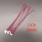 5 Pairs JST 1.25mm 2-Pin Connectors Male Female 28AWG Wire Electrical Connector Richie's