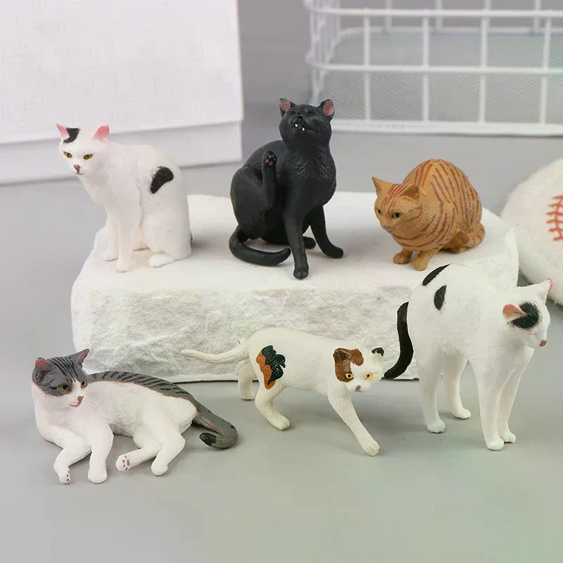 Kawaii Orange Cat Figurine Mini Desktop Decoration Ornament Cat Figurine Ornament Richie's