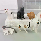 Kawaii Orange Cat Figurine Mini Resin Desktop Ornament Cat Figurine Ornament Richie's