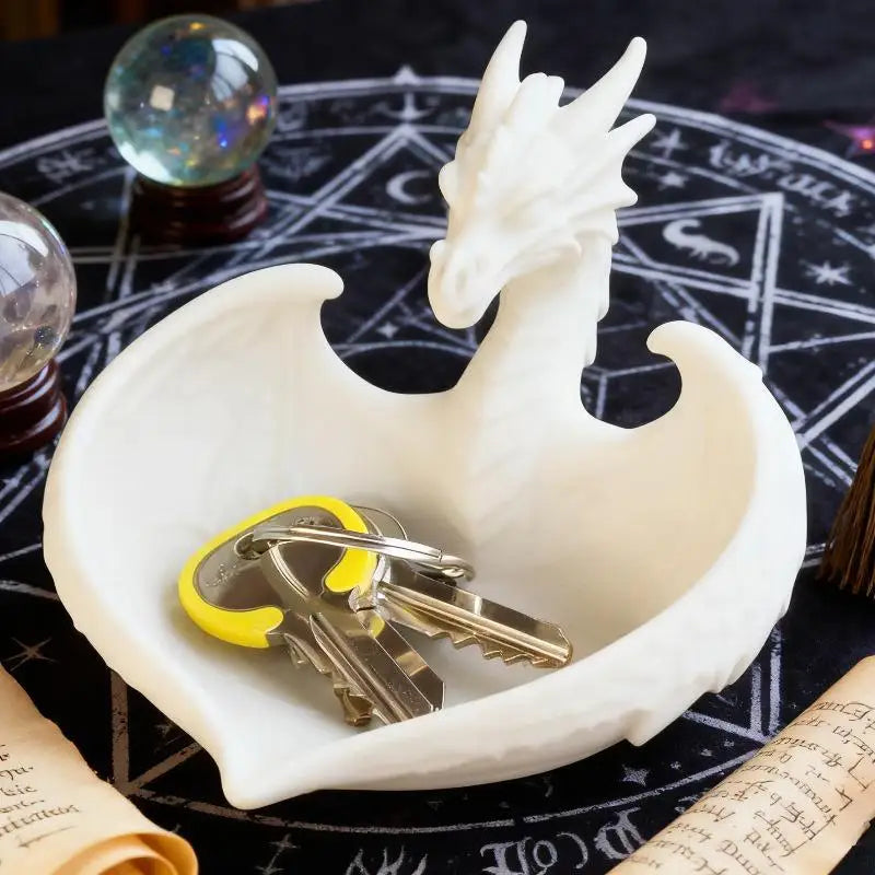 3D Printed Dragon Jewelry Tray | Minimalist Desk Key Organizer Decorative Storage Tray Richie's