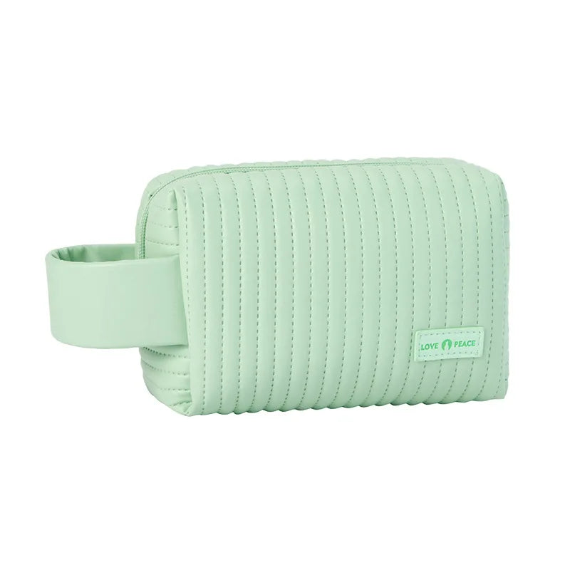 Women's PU Makeup Bag Waterproof Travel Toiletry Organizer Cosmetic Travel Bag Richie's light green
