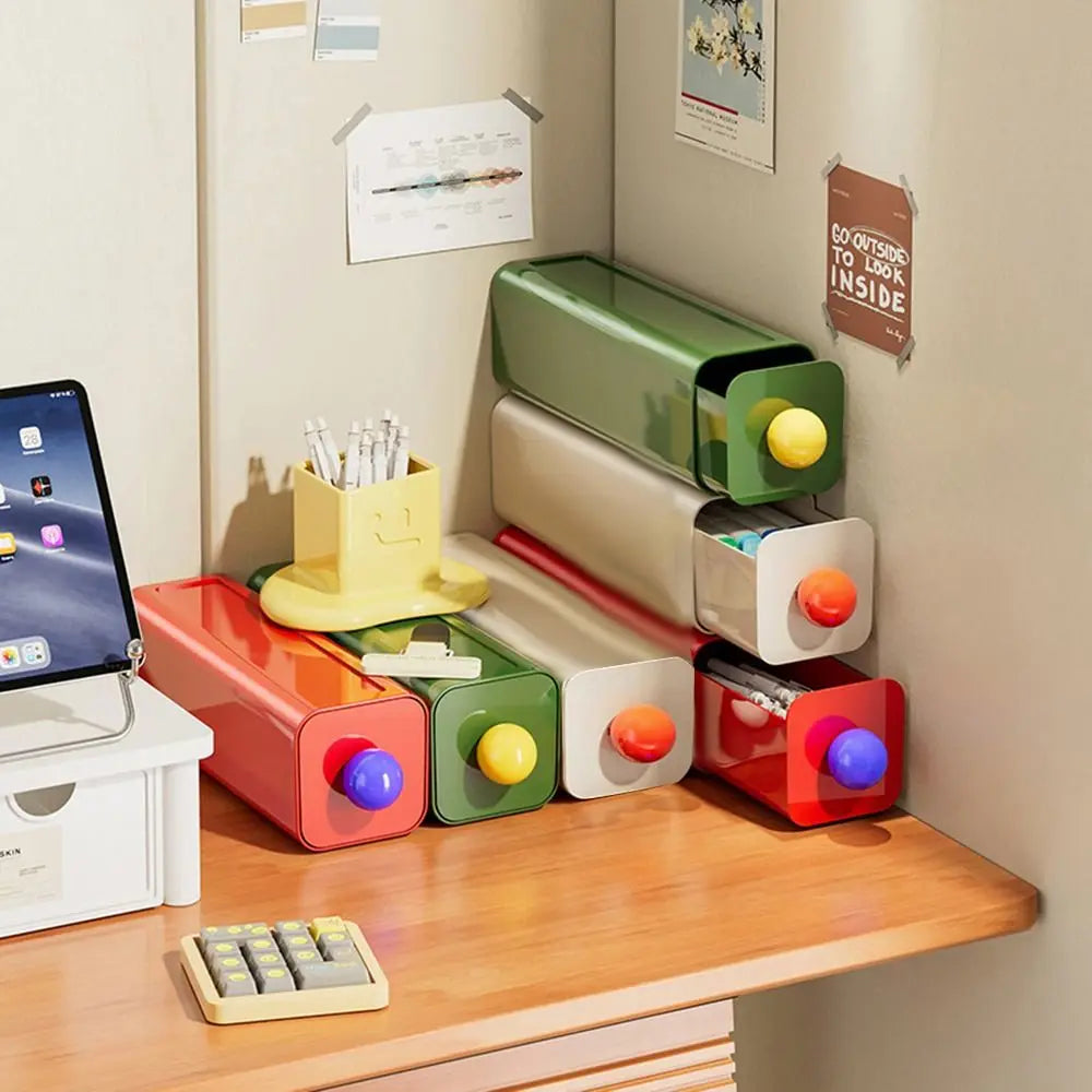 Stackable Desk Storage Box – Space-Saving Stationery Organizer Desk Storage Organizer Richie's