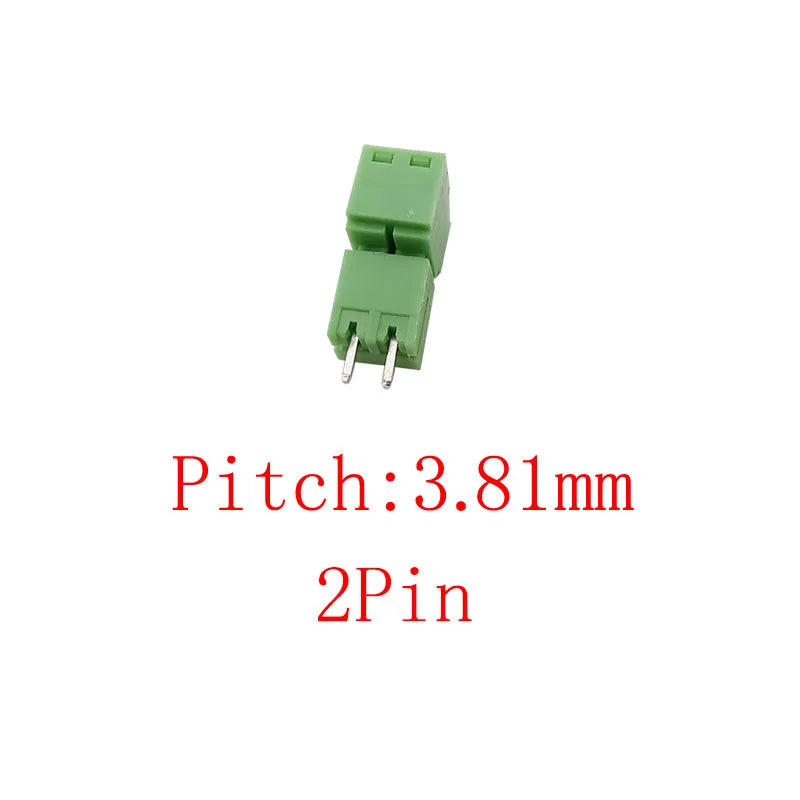 15EDG 3.81mm PCB Screw Terminal Block 5 Pair 2–12 Pin Connector PCB Terminal Block Richie's 2Pin