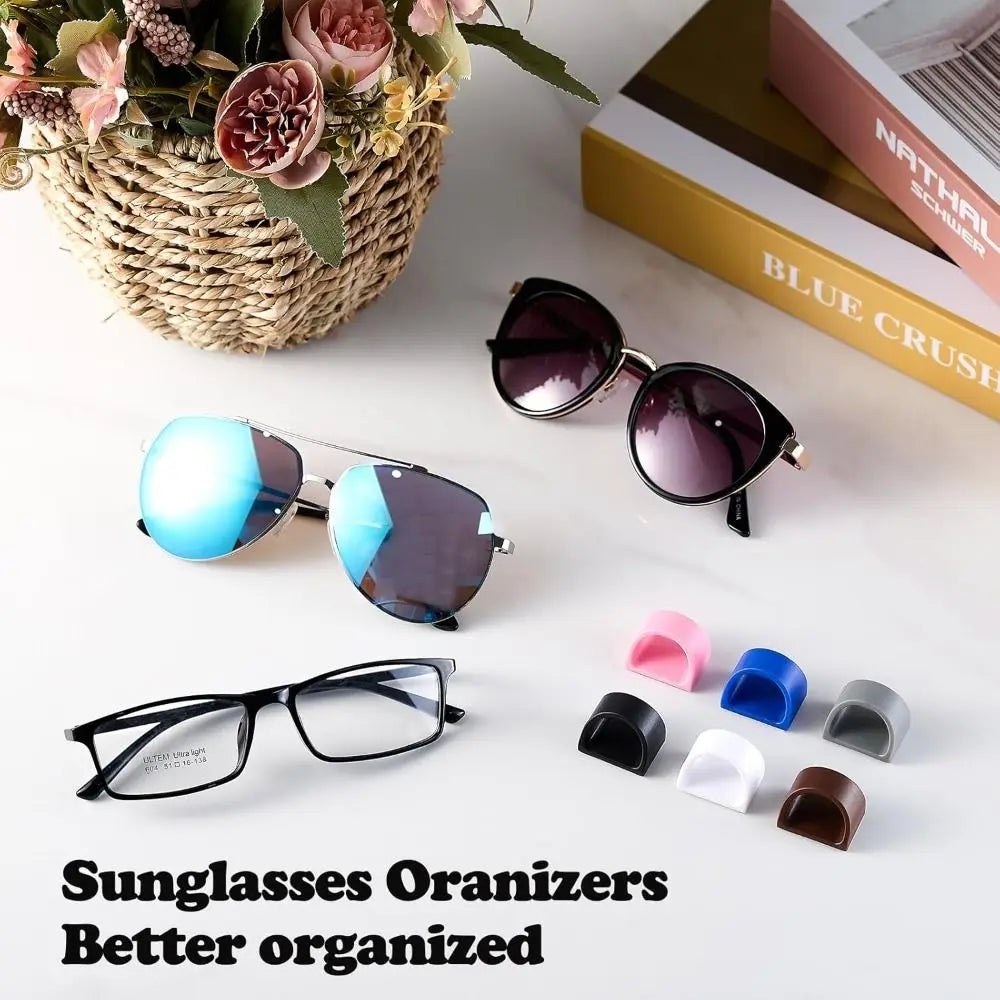 6-Pack Adhesive Glasses Holder Wall Mount Sunglass Organizer Glasses Organizer Richie's