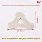 50Pcs T-Shape Nickel Tabs 18650 Battery Spot Welding 0.15mm Battery Welding Tabs Richie's Round Triangle X50