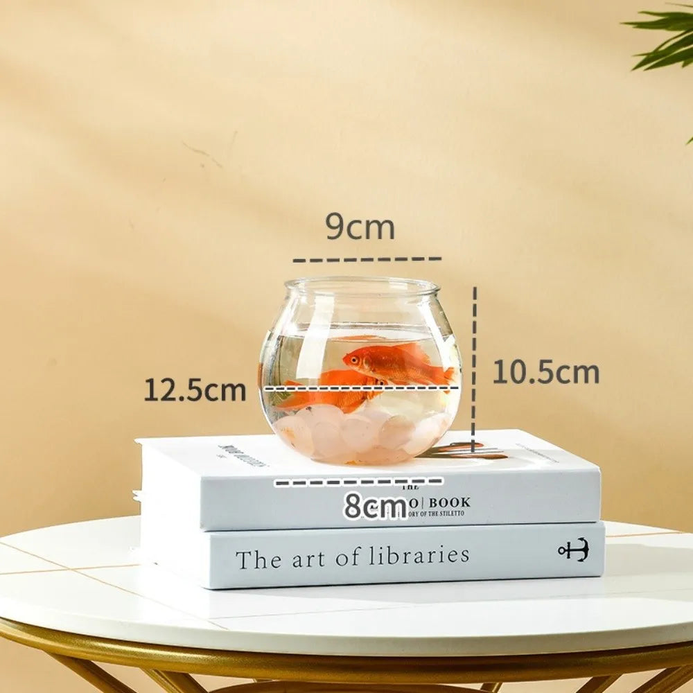 Round Clear Plastic Fish Bowl – Lightweight Small Aquarium Plastic Fish Bowl Richie's A