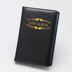 PU Leather Coin Album 120 Pockets – Crown & Rose Design Coin Collection Album Richie's Rose Black